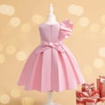 thumbnail image 6 of Ierhent Dress Girl Toddler Girl Dress for Kids Summer Beach Ruffle Tie Back Dresses Pink,4-5 Years, 6 of 7