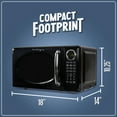 thumbnail image 3 of Nostalgia 0.7 cu ft Retro Microwave Oven, 700W Countertop Microwave Oven with 8 Auto Cook Programs, Black, 3 of 7