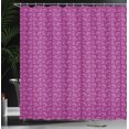thumbnail image 4 of Ambesonne Damask Shower Curtain, Abstract Flowers Graphic, 69"Wx75"L, Magenta Fuchsia, 4 of 5