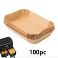 thumbnail image 2 of 50PCS Air Fryer Baking Paper Liners - 22x14x4.5cm, Food-Grade, Heat-Resistant, Non-Stick, Disposable, 2 of 8