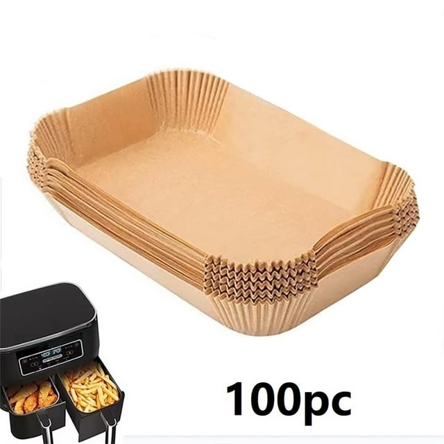 Non-Stick Air Fryer Baking Paper Liners Set of 50 Sheets for 475 Liter Capacity Fryers Easy and Cooking 100PCS