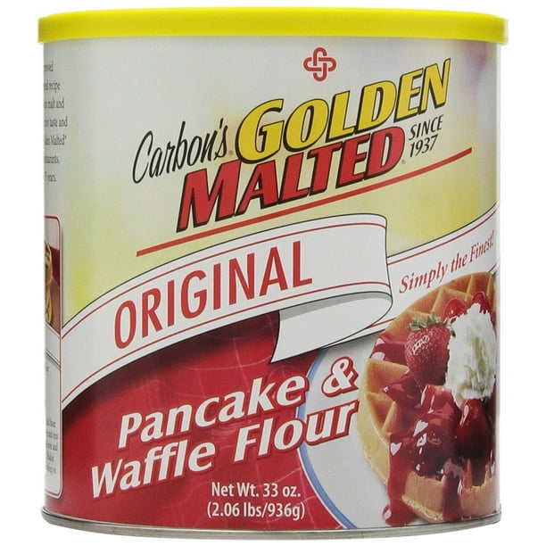 Golden Malted Pancake Waffle Flour Original 33 Ounce Cans Pack Of 
