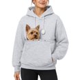 thumbnail image 3 of Ljudmp Women's Men's Cat Dog Pouch Hoodie Large Pet Pouch Sweatshirt Puppy Kitten Holder Carrier Long Sleeve Pullover Shirt Unisex Hooded Tops Light Ashy S, 3 of 3