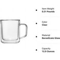 thumbnail image 3 of Corkcicle Glass Mug Set of 2 - Crystal Clear, 3 of 4