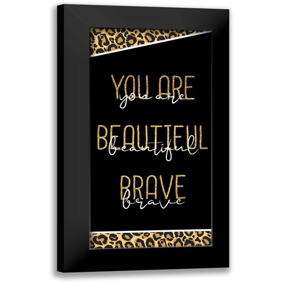 Allen, Kimberly 9x14 Black Modern Framed Museum Art Print Titled - Beautiful Leopard 1