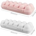 thumbnail image 2 of 2 PCS Egg Container For Refrigerator, 12 Grid Egg Storage Box with Lid, Stackable Plastic Egg Holder Tray for Kitchen, 2 of 4