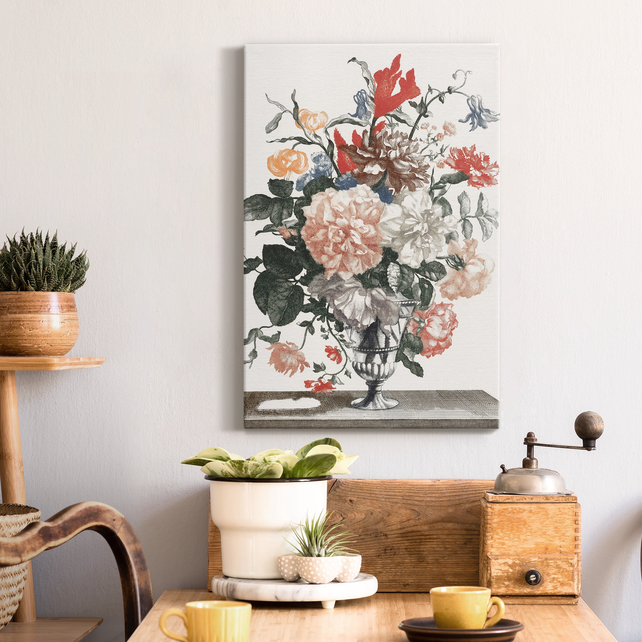 Flowers in a Glass Premium Gallery Wrapped Canvas - Ready to Hang - 40 x 60