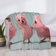 thumbnail image 3 of Rateoe Adorable Pink Fluffy Birds Pattern Flannel Throw Blanket, Ultra-soft Blanket for Bed, Couch, Car, Hypoallergenic Anti-pilling blanket-50"x40"(Horizontal), 3 of 6