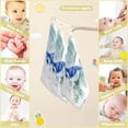 thumbnail image 3 of Dreamtimes Watercolor Blue Bird Baby Muslin Washcloths Face Towel, 3 PCS Winter Christmas Burp Cloths Cotton Wipes Infant Wash Cloth for Newborn Boys Girls 12x12 inches, 3 of 7