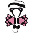 thumbnail image 4 of 1 juego de adorables y lindas diademas con orejas de gato, kit de disfraz de gato de peluche ultrasuave para Halloween, accesorios de disfraz de gato, disfraz de animal para cosplay, 4 of 8