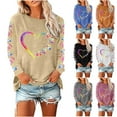 thumbnail image 5 of Aloohaidyvio Valentines Day Shirts Women Love Heart Graphic Valentines Shirt Casual Valentines Long Sleeve Pullover Top, 5 of 5
