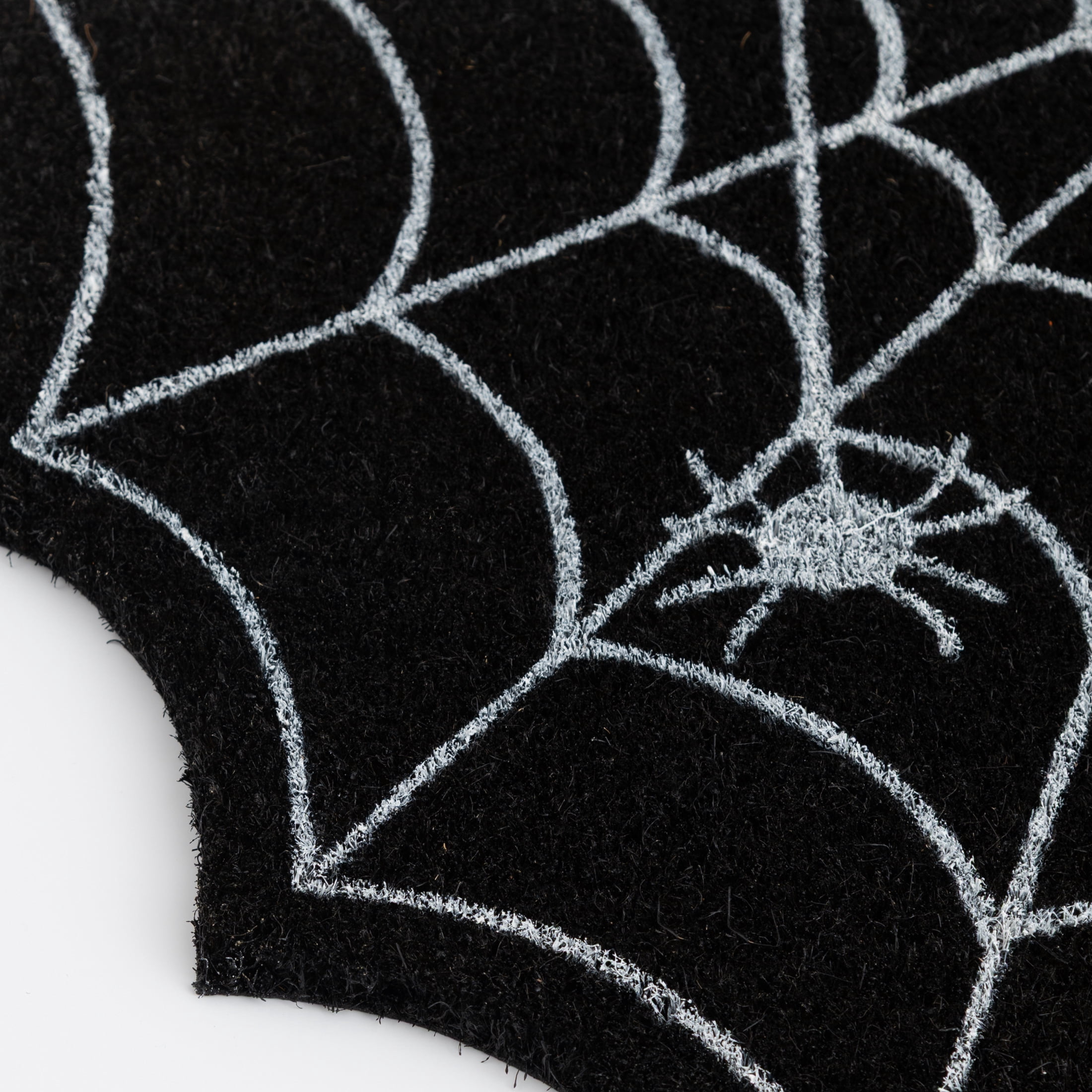 Way to Celebrate Spider Web Shape Coir Outdoor Doormat, 18"x30"