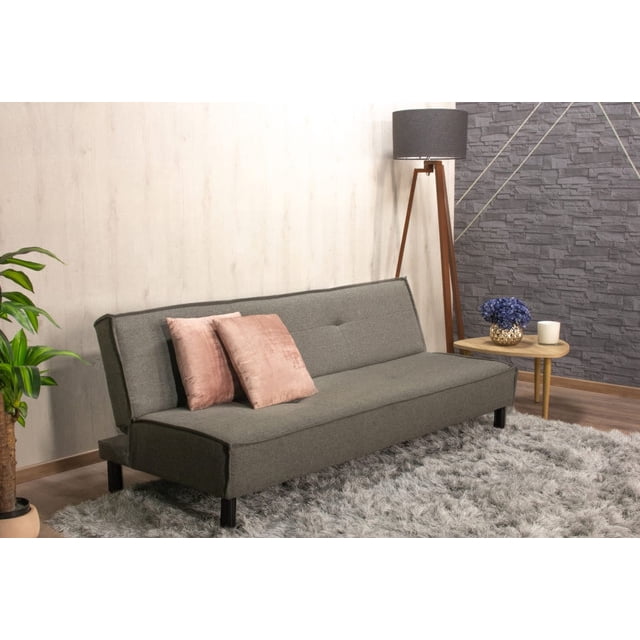 Sofa Cama M & E MUEBLES TOMM 3 posiciones individual gris oxford
