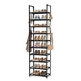 thumbnail image 1 of Zapatero VTRIN de 10 niveles, 17 x 25 x 173 cm, negro, 18 ganchos, 1 of 8