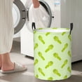 thumbnail image 4 of Large Laundry Basket with Handles - green Asparagus print Kids Baby Dirty Clothes Laundry Hamper for Bedroom Aesthetic, 4 of 5