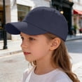 thumbnail image 2 of LIIPEE Kids Baseball Caps Casual Solid Color Fashion Wide Brim Summer Beach Hats For Boys And Girls Children Comfortable Breathable Soft Cute Daily Sun Hat,1-2 Years, 2 of 4