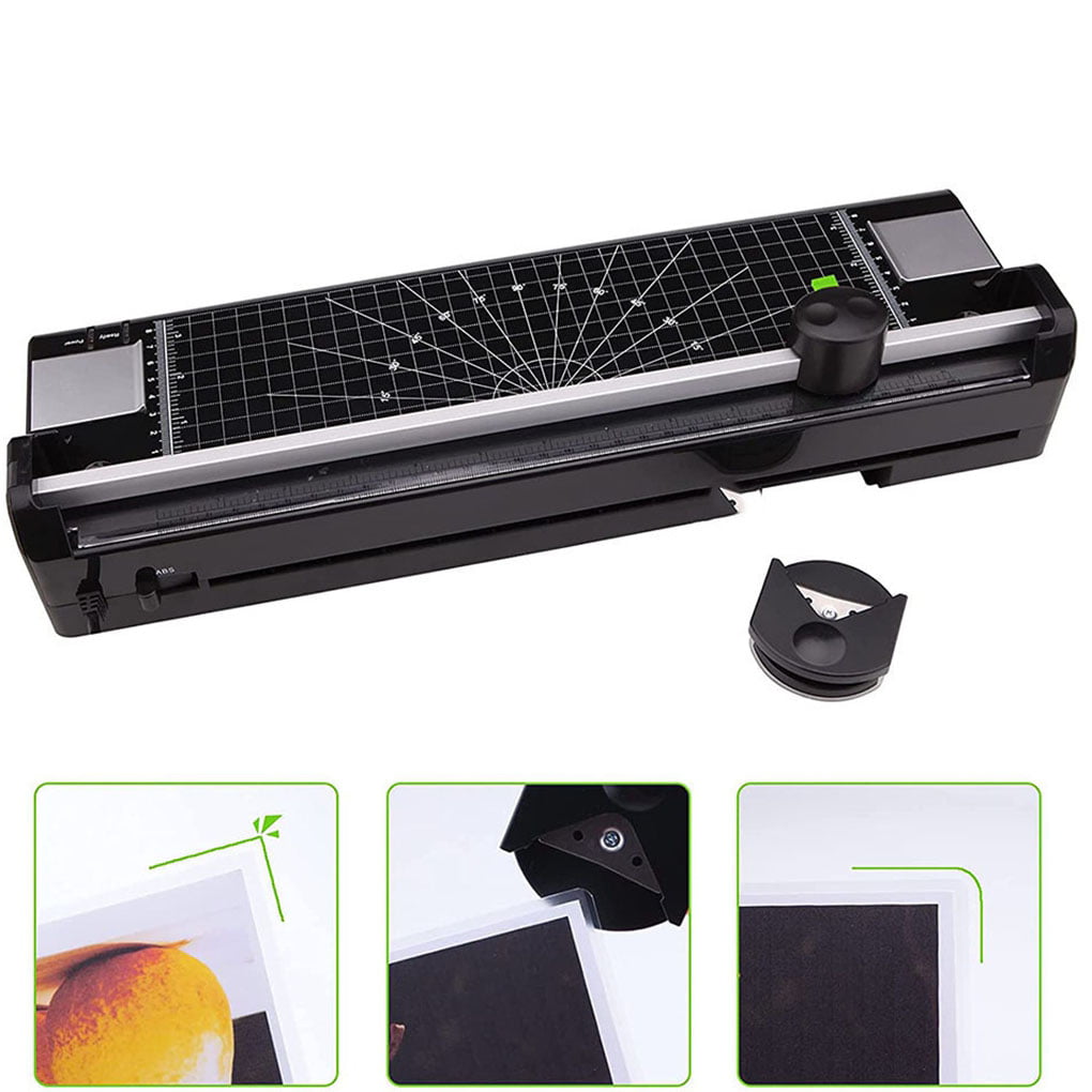 Laminator Machine for A3/A4/A6 Paper Trimmer and Corner Rounder Wood Thermal Laminating Machine for Home Office School Use with 50 Pouches 