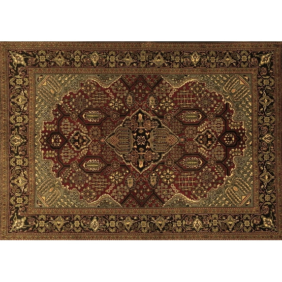 Ahgly Company Indoor Rectangle Persian Brown Traditional Area Rugs, 5' x 8'