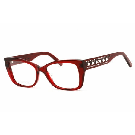 Swarovski SK5452 068 Women's Full Rim Red Plastic Frame Eyeglasses