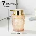 thumbnail image 4 of Gold Foaming Soap Dispenser - 7 Oz Amber Glass Foaming Hand Soap Dispenser for Bathroom & Kitchen, Hand Wash Dispenser with Golden Foam Pump, Refillable Dish Soap Foam Dispenser, 4 of 14
