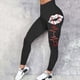 thumbnail image 3 of Gibobby Leggings con Forro Polar para Mujer Pantalones de entrenamiento para mujer, cómodos, informales, con estampado de béisbol(Negro,CH), 3 of 4