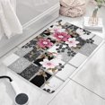 thumbnail image 3 of Pioneer Flower Floral Print Flannel Non Slip Door Rugs,Washable Door Mats Indoor,Decorative Door Mats,Dirt-Resistant and Absorbent Doormat for Entrance,Bedroom,Kitchen,Bathroom,23.5"x16", 3 of 5