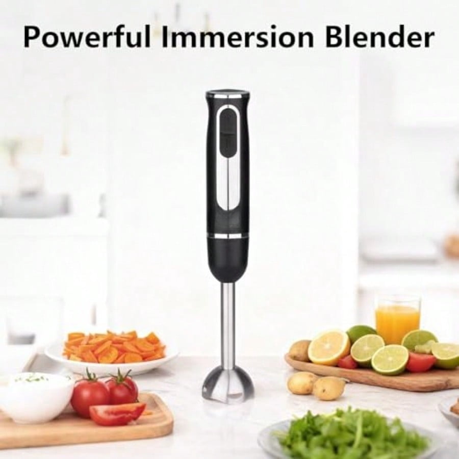 Immersion Blender Handheld 300W Hand Blender with 2 Mixing Speed and Stainless Steel Blades Emulsion Blender Handheld for Kitchen Shakes Puree or Baby Food