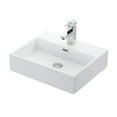 thumbnail image 2 of Quattro 50.01 Wall Mount/Vessel Bathroom Sink in Ceramic White with One Faucet Hole, 2 of 5
