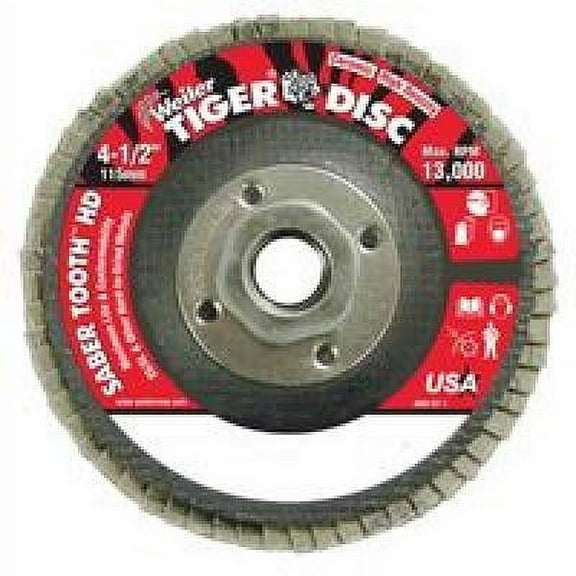 Weiler Flap Disc,Phenolic,80 Grit 50135