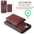 thumbnail image 4 of Compatible for iPhone 16e Wallet Case, Detachable PU Leather Purse Phone Cover with Flip Stand, Support Magnetic Mag-Safe Charging, Shockproof Protective Case for iPhone 16e, Winered, 4 of 6