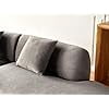 US Pride Furniture 132.3 inch Large Size Half Moon Design Curved 6-Seat Sofa with High-Density Foam Filled Gray