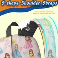 thumbnail image 5 of Princess and Heart Pink Pattern 17" Waterproof Oxford School Backpacks for Teens, S-Shape Padded Straps, for School, Travel, Hiking, Camping, 5 of 5