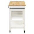 thumbnail image 6 of Stafford Engineered Wood Kitchen Cart with Wood Top and White Base, 6 of 12
