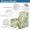 thumbnail image 5 of FOR U DESIGNS Sunflower Eucalyptus Leaves Print Recliner Chair Covers 4-Pieces Wear-Resistan Recliner Armchair Covers Soft Reclining Slipcovers Home Decor with Storage Pockets, 5 of 8
