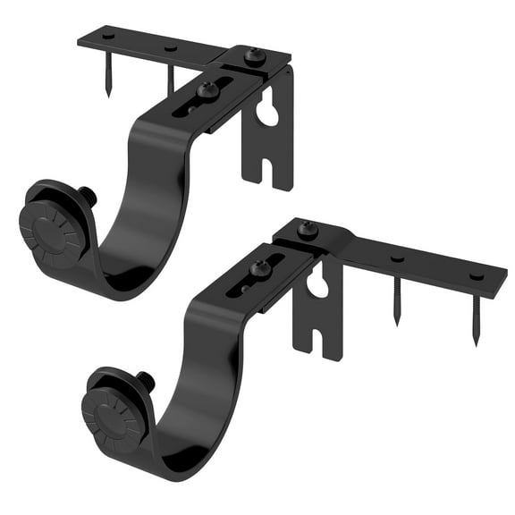 Curtain Rod Brackets for Adjustable,2 Pack Curtain Rod Bracket for Walls,Curtain Rod Holder,Drapery Rod Holders Hardware Window Curtain Rod Support Hanger for 1-1.5 Inch Rod