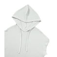 thumbnail image 4 of Timegard Womens Summer Tops Short Sleeve Side Split Drawstring Hoodies Casual Loose Long Tops with Pockets, 4 of 6