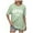 Green, variant on Xiaoxatg Womens T Shirts,Women's T-Shirt for Women Casual Summer English Letter Print Loose Shoulder Round Neck Short Sleeves TopGreenL