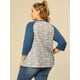 thumbnail image 5 of BluTop Floral Cuello Redondo Y Mangas Raglán 3/4 TalGrande PaMujer Azul 3XL, 5 of 6