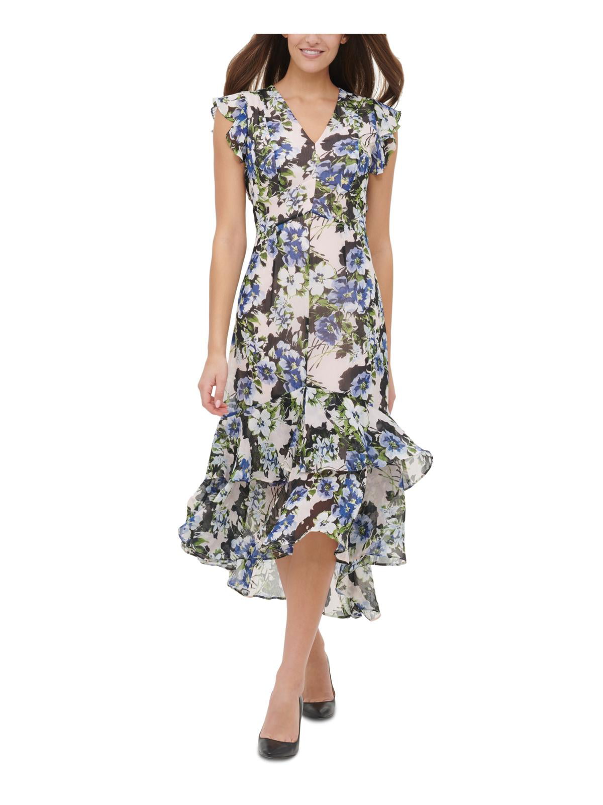 Tommy Hilfiger Womens Floral Ruffled ...