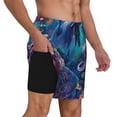 thumbnail image 2 of Fotbe Underwater Turtle Dolphin Octopus Traje de Baño para Hombre – Shorts de Natación de Secado Rápido con Forro y Bolsillos-Small, 2 of 6