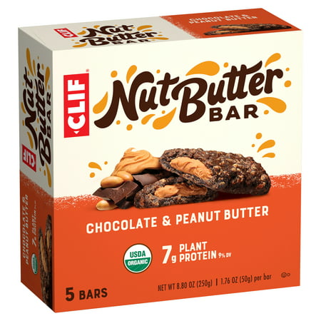 CLIF BAR Chocolate & Peanut Butter Nut Butter Bar 5-1.76 oz. Bars