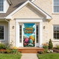 thumbnail image 4 of Weloille Easter Door Cover Banner, 2.95 x 5.9 ft Polyester Door Hanging, Vivid Pattern Fade Resistant Decor, Lightweight Reusable Door Cover, for Easter Party Porch Front Door Home Decoration, 4 of 6