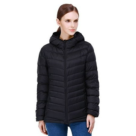 Puredown Women's Lightweight Packable Hooded Goose Down (Best Canada Goose Jacket For Skiing)