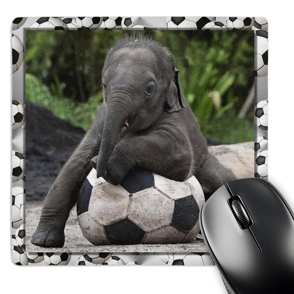 3dRose, Elephant Soccer, MousePad