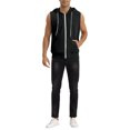 thumbnail image 2 of INSPIRE CHIC Men's Vests Sleeveless Hoodie Drawstring Zipper Closure Casual Vest  L Black, 2 of 6