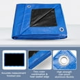 thumbnail image 2 of MVPNET 6 ft x 8 ft 8 mil Black/Blue Polyethylene (PE) Heavy-Duty Tarp, 1 Piece, 2 of 5