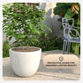 thumbnail image 4 of LeisureMod Dahlia Mid-Century Tapered Round Planter, Fiberstone & MgO Clay, Indoor/Outdoor Plant Pot, 4 of 7