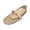 Beige, variant on Women's Round Toe Mary Jane Flat Shoes Breathable Fishnet Mesh Rhinestone Adjustable Buckle Wedding Casual Walking Loafers Black 5.5