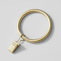 My Texas House 1.7" Gold Matte Metal Curtain Clip Rings (7 Pack)
