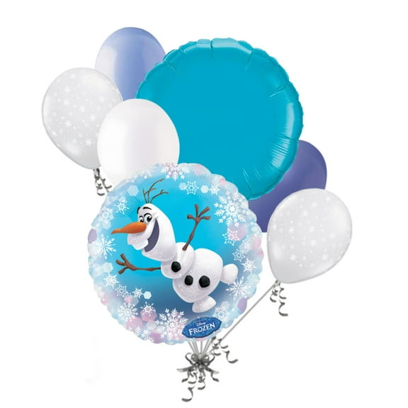 7 pc Frozen Olaf Balloon Bouquet Party Decoration Happy Birthday Snow Snowman